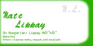 mate lippay business card